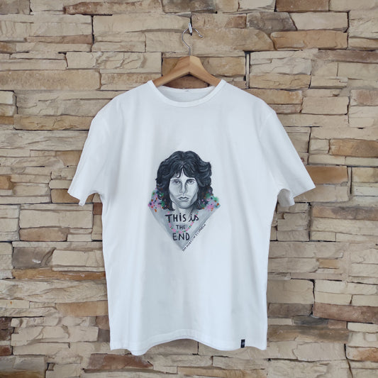 T-shirt Pintada à Mão Jim Morrison
