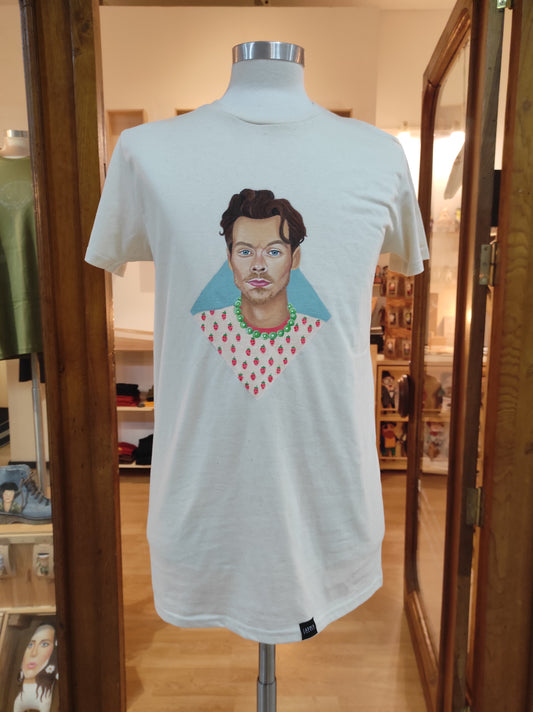 T-shirt Pintada à Mão Harry Styles