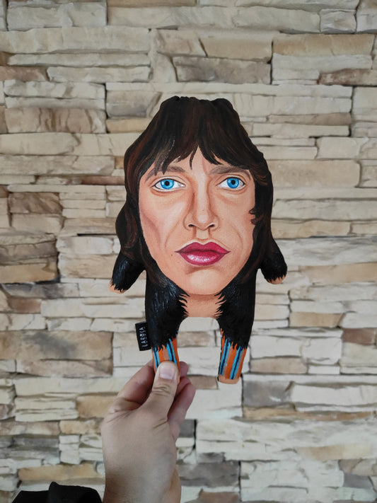 Boneco Pintado à Mão Mick Jagger