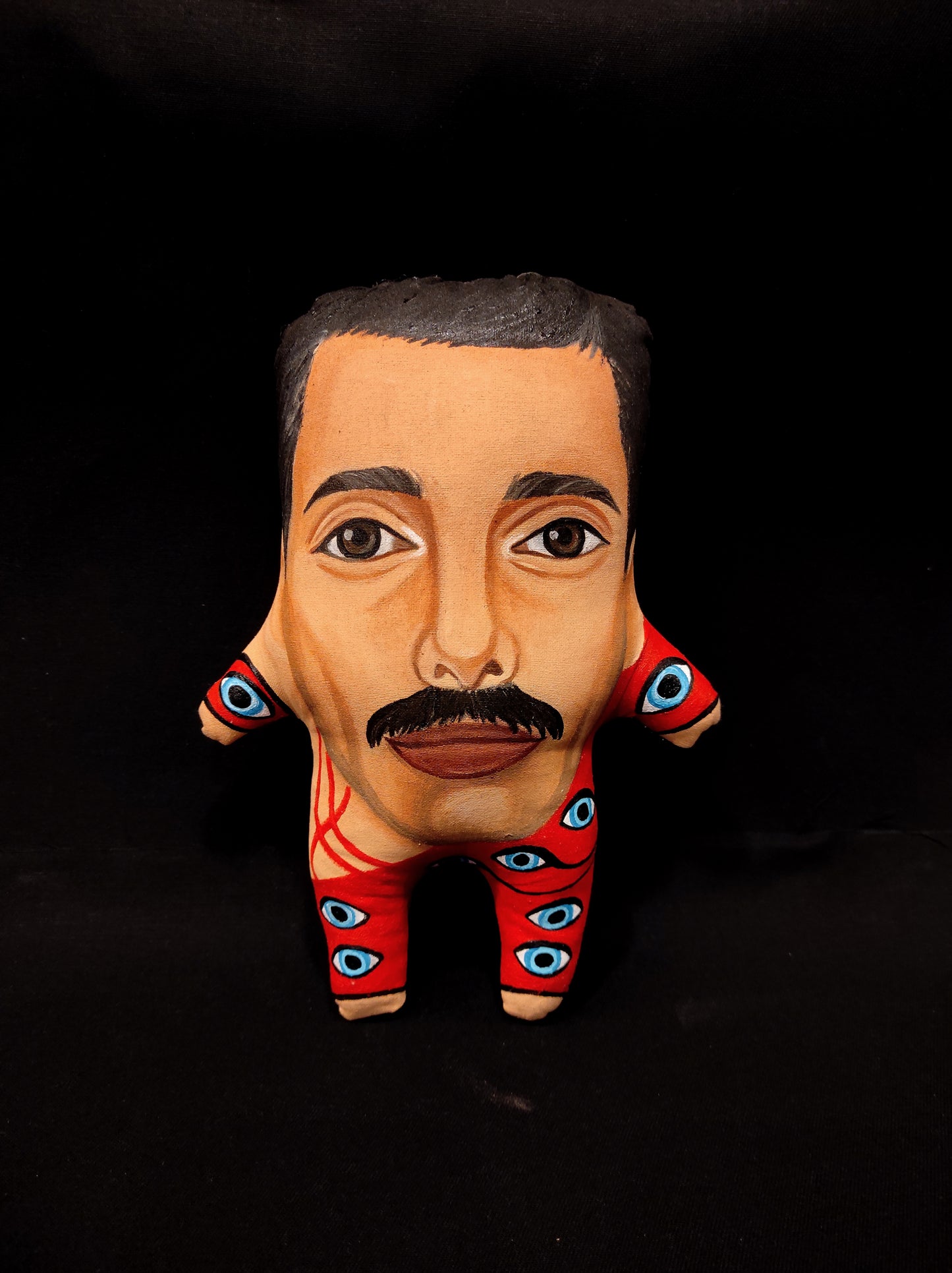 Boneco Pintado à mão Freddie Mercury 20 cm
