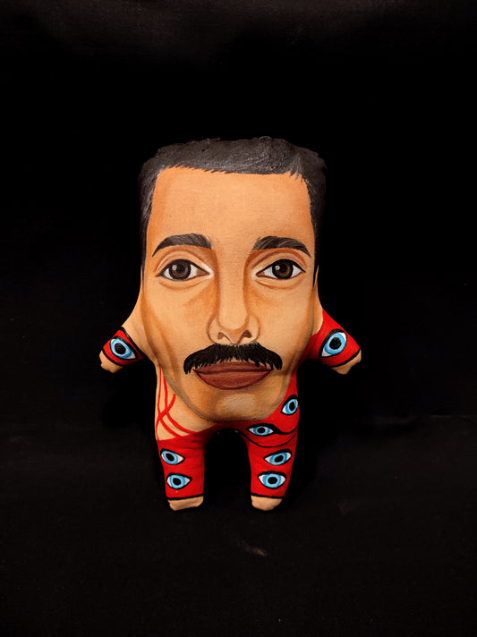 Boneco Pintado à mão Freddie Mercury 20 cm